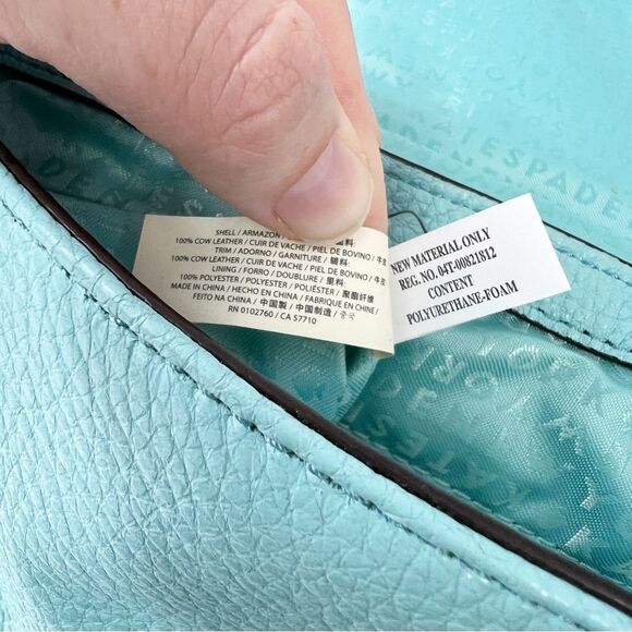 Kate Spade Light Blue Quilted Leather Astor Court Cynthia Shoulder Bag - Picture 8 of 10